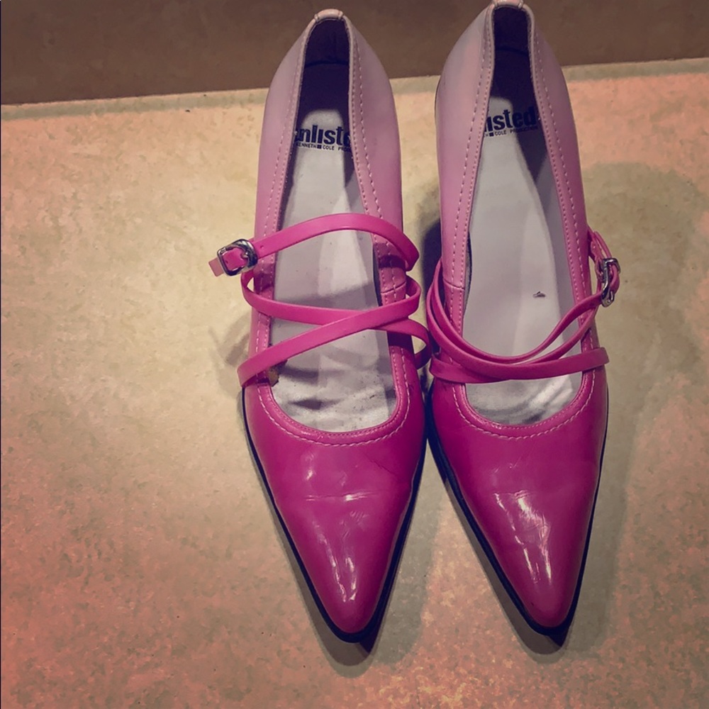 Pink Patton leather ombré heels